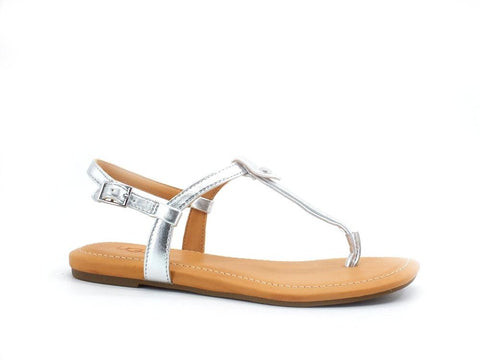 UGG W Madeena Sandalo Donna Silver Metal W1118516 - Sandrini Calzature e Abbigliamento