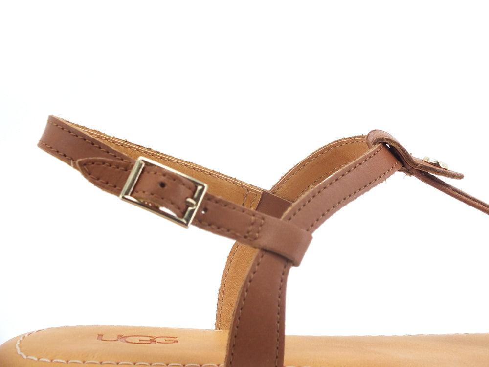 UGG W Madeena Sandalo Pelle Tan Marrone W1119759 - Sandrini Calzature e Abbigliamento