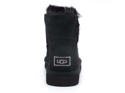 UGG W Mini Bailey Button Bling Stivaletto Gioiello Black W1016554 - Sandrini Calzature e Abbigliamento