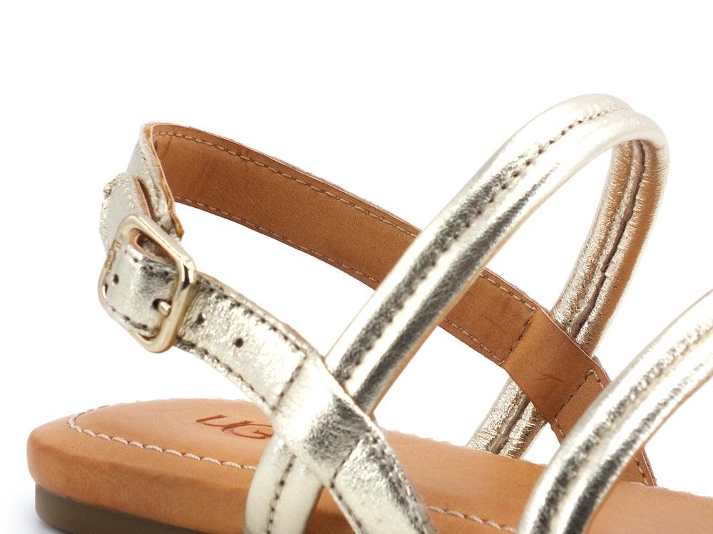 UGG W Mytis Sandalo Donna Gold Metal W1119761 - Sandrini Calzature e Abbigliamento