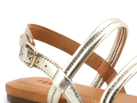 UGG W Mytis Sandalo Donna Gold Metal W1119761 - Sandrini Calzature e Abbigliamento
