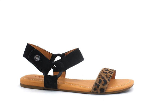 UGG W Rynell Leopard Sandalo Black Tan Leopard W1118470 - Sandrini Calzature e Abbigliamento