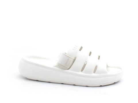 UGG W Sport Yeah Ciabatta Sandalo Bright White W1126811 - Sandrini Calzature e Abbigliamento