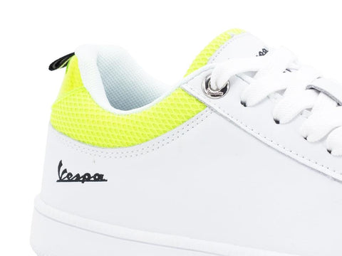 VESPA Festival Sneakers White Yellow Fluo V00013-414-1032 - Sandrini Calzature e Abbigliamento