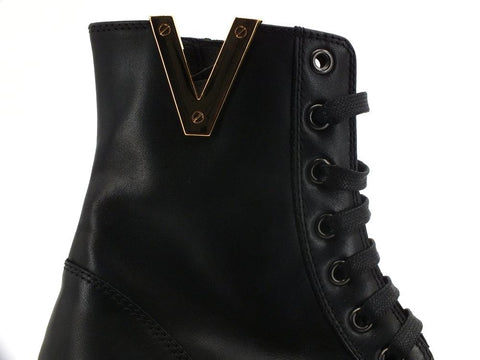 VIA ROMA 15 Saint Barth Anfibio Stivaletto Pelle Nero Oro 3422 - Sandrini Calzature e Abbigliamento