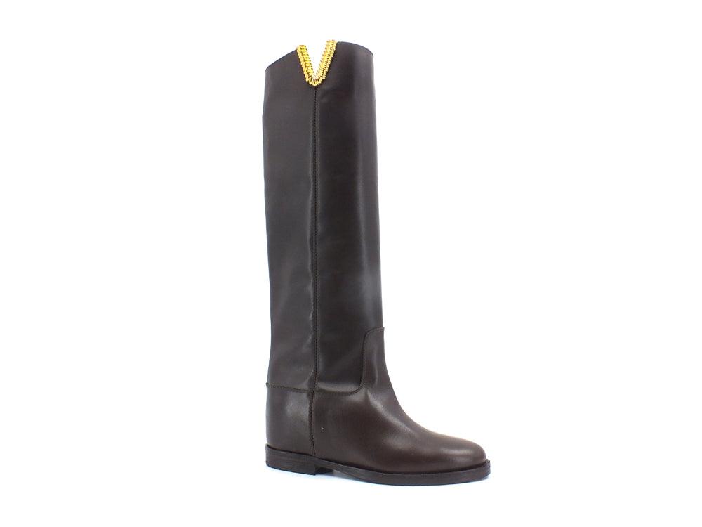 VIA ROMA 15 Santa Monica Stivale Pelle Testa di Moro 3610 - Sandrini Calzature e Abbigliamento