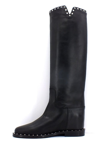 VIA ROMA 15 Stivale Borchiette Donna Nero 3600 - Sandrini Calzature e Abbigliamento