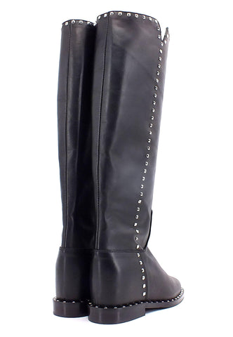 VIA ROMA 15 Stivale Borchiette Donna Nero 3600 - Sandrini Calzature e Abbigliamento