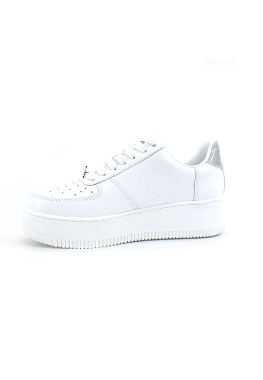 WINDSOR SMITH Sneaker Donna Ox Platform Glitter White Silver RICH - Sandrini Calzature e Abbigliamento