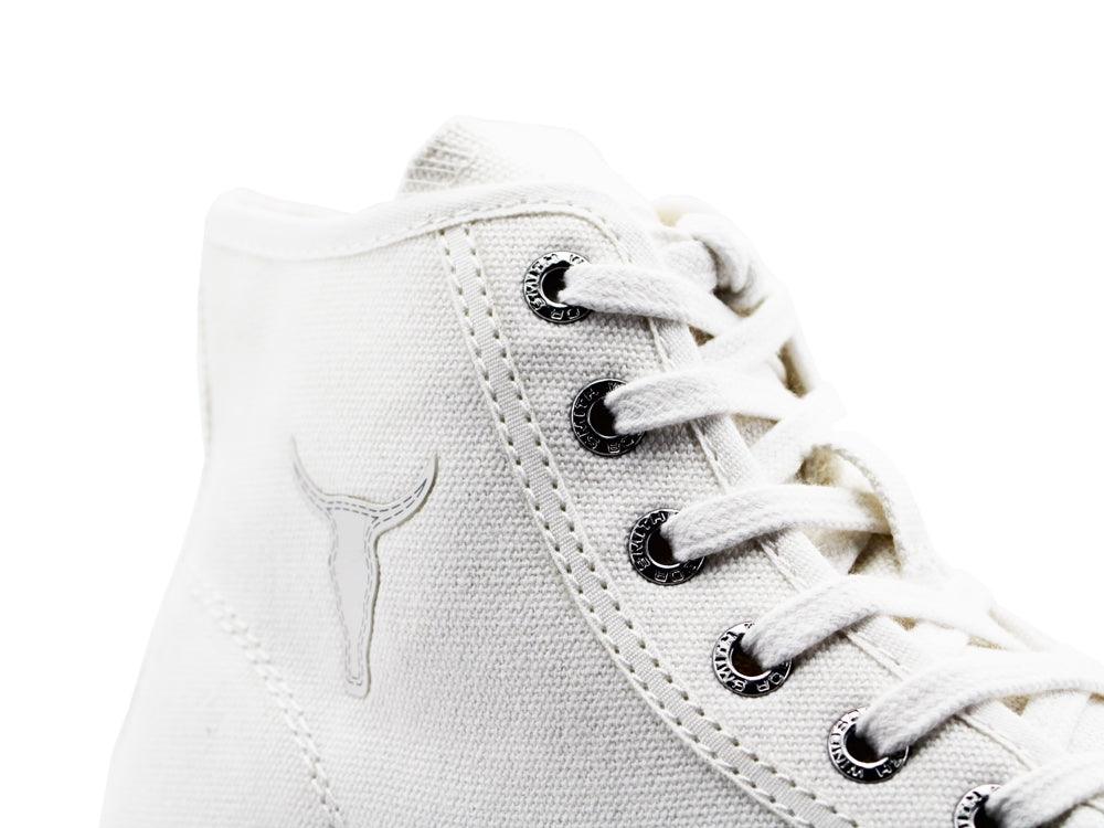 WINDSOR SMITH Sneaker Hi Platform Canvas White RUNAWAY - Sandrini Calzature e Abbigliamento