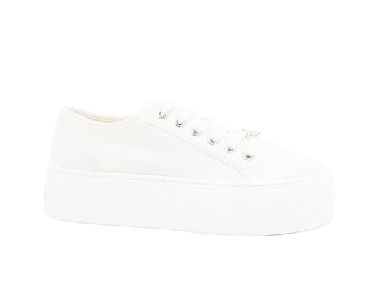 WINDSOR SMITH Sneaker Ox Platform Canvas White RUBY - Sandrini Calzature e Abbigliamento