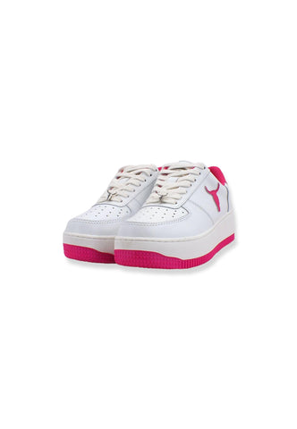 WINDSOR SMITH Sneaker Ox Platform Donna White Hot Pink RECHARGE - Sandrini Calzature e Abbigliamento