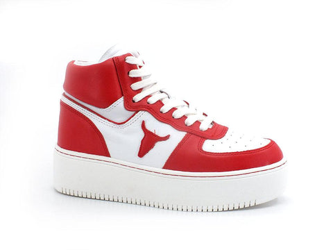 WINDSOR SMITH Sneaker Platform Hi White Red THRIVE - Sandrini Calzature e Abbigliamento