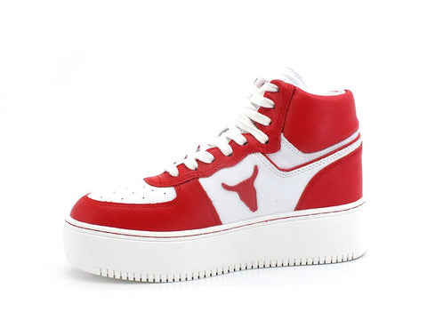 WINDSOR SMITH Sneaker Platform Hi White Red THRIVE - Sandrini Calzature e Abbigliamento