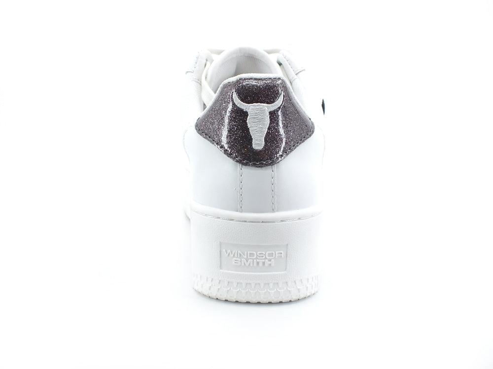 WINDSORSMITH Sneaker Ox Platform Logo Glitter White Gun RICH - Sandrini Calzature e Abbigliamento