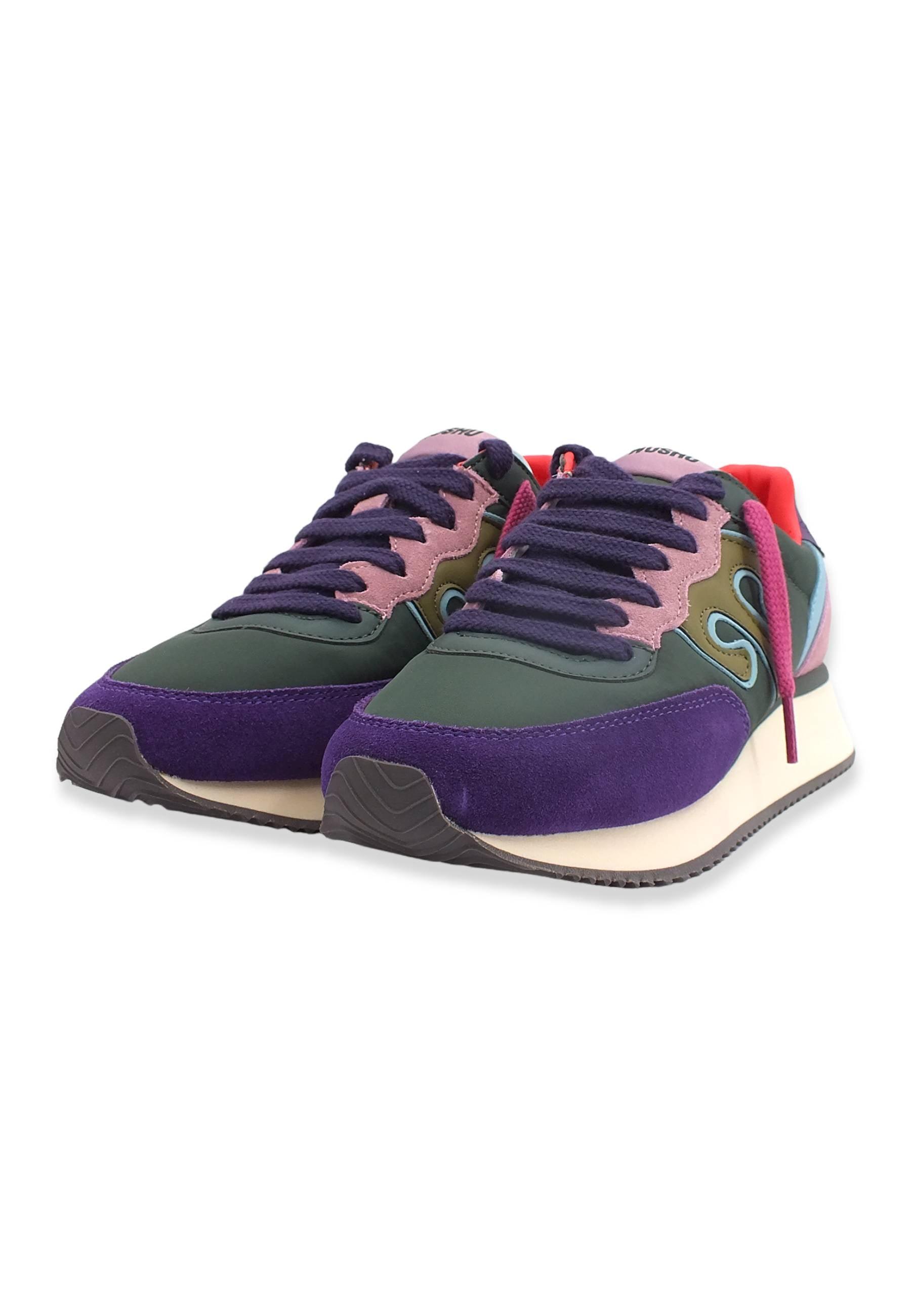 WUSHU Master Sneaker Donna Dark Violet M.Green M313 - Sandrini Calzature e Abbigliamento