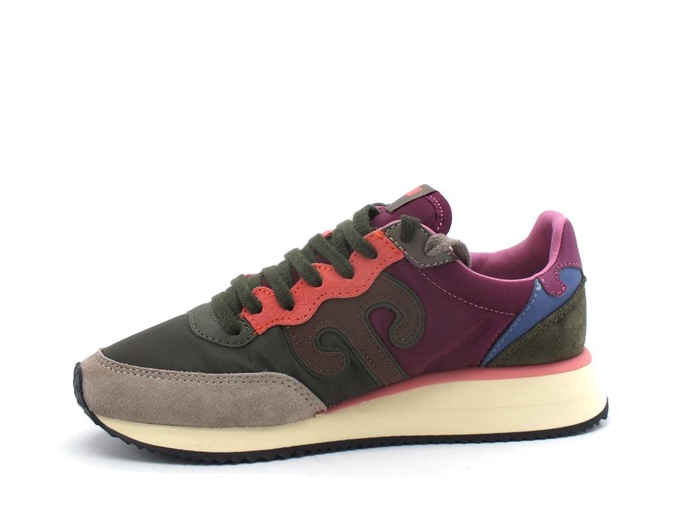 WUSHU Master Sneaker Running Suede Multi Green Violet M212 - Sandrini Calzature e Abbigliamento