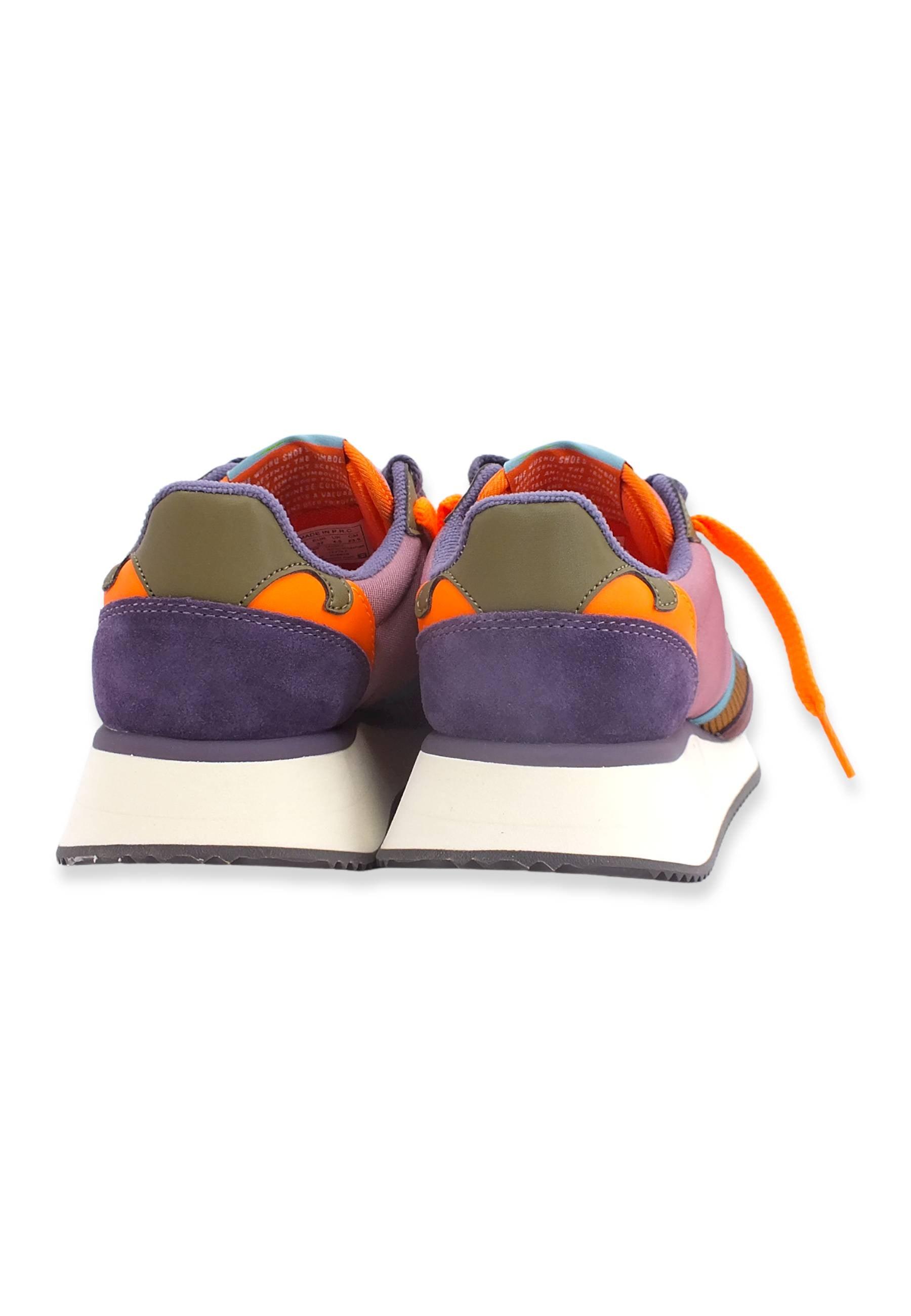 WUSHU Master Sport Sneaker Donna Brown Antique Rose Orange Fluo MS155 - Sandrini Calzature e Abbigliamento