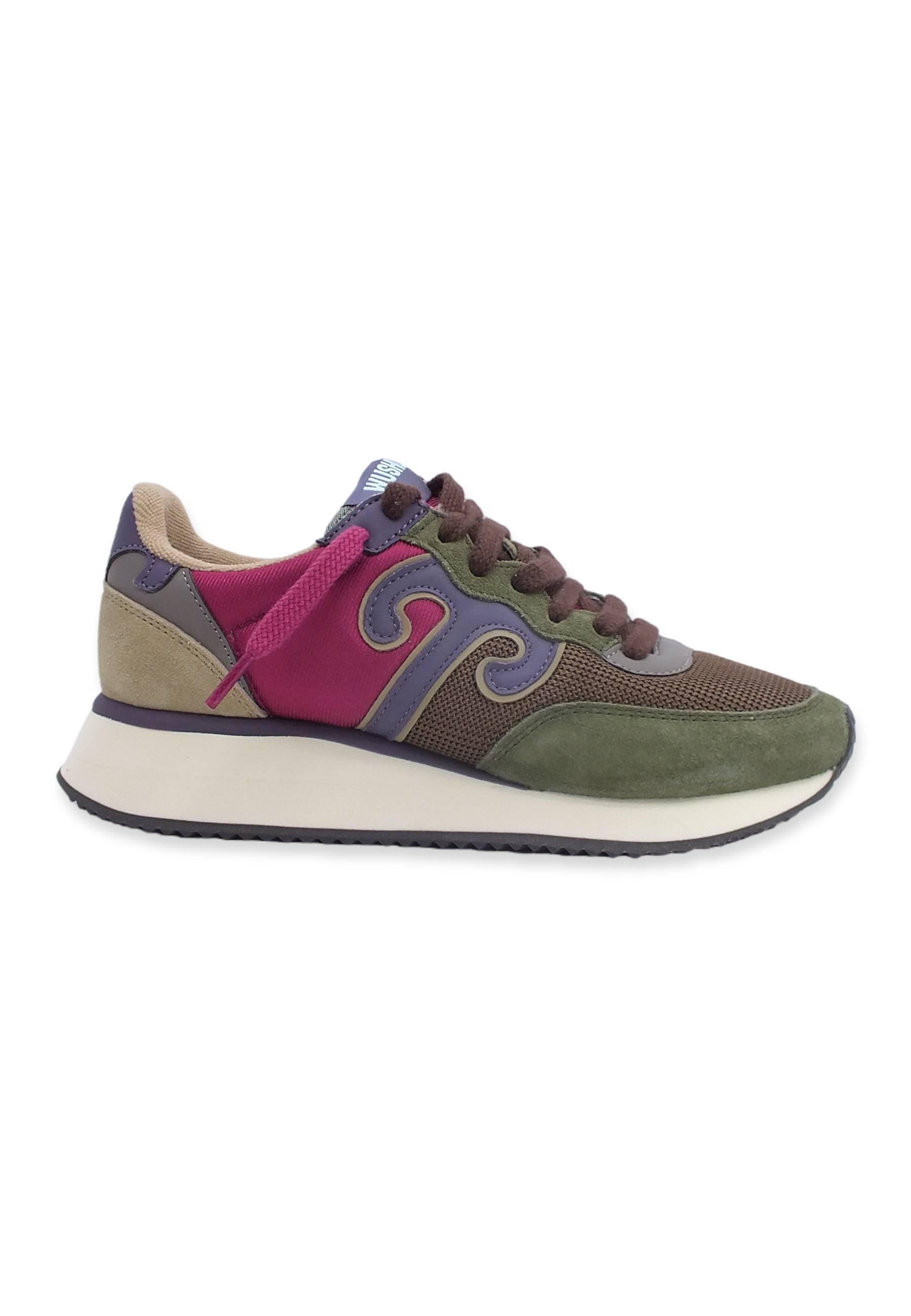 WUSHU Master Sport Sneaker Donna Fantasia M.Green Brown Purple MS158 - Sandrini Calzature e Abbigliamento