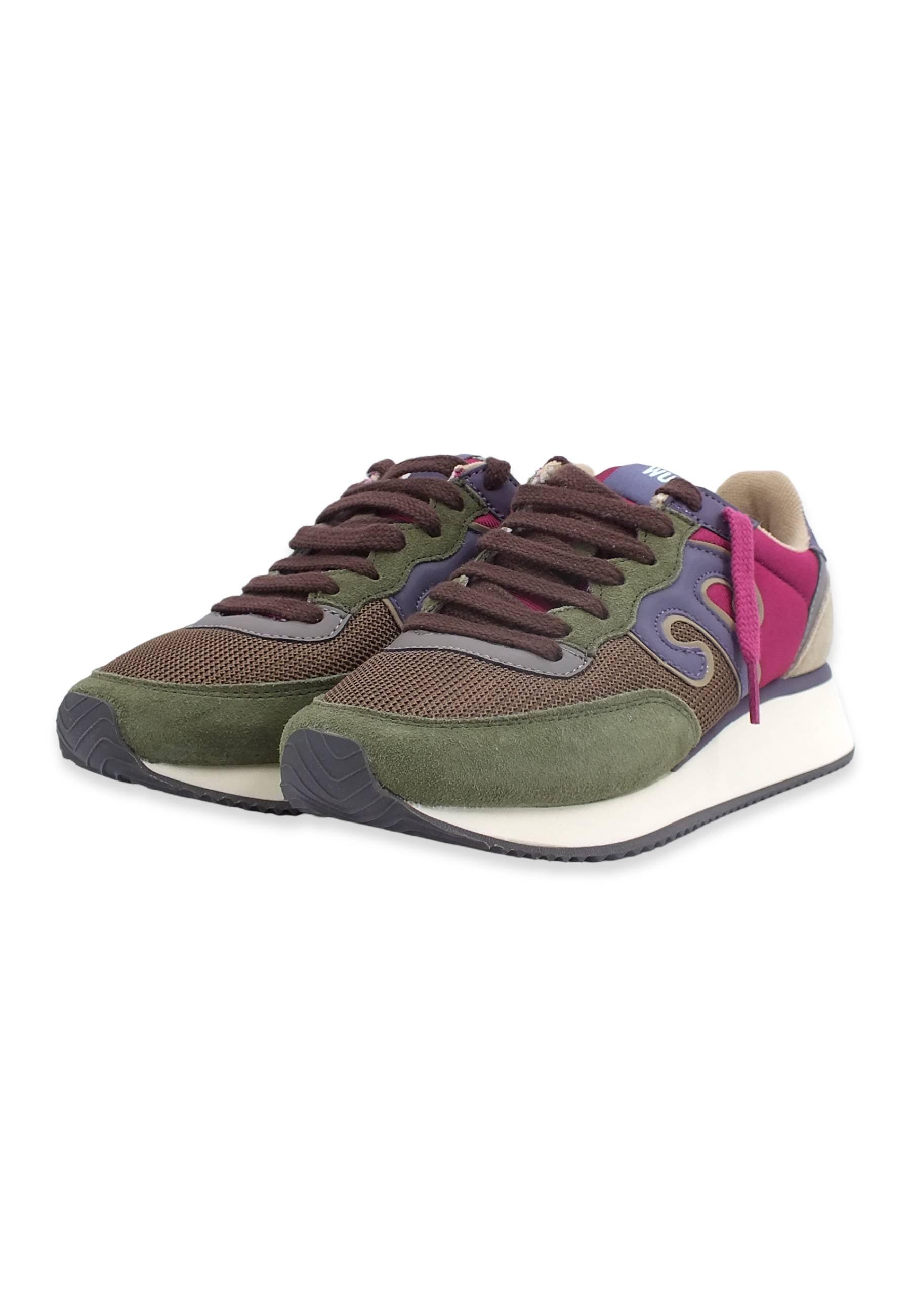 WUSHU Master Sport Sneaker Donna Fantasia M.Green Brown Purple MS158 - Sandrini Calzature e Abbigliamento