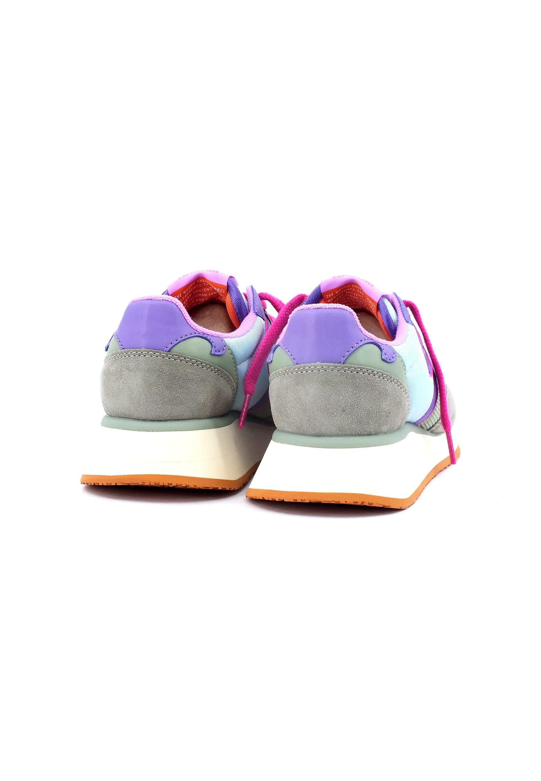 WUSHU Master Sport Sneaker Donna Green Azure Violet MS204 - Sandrini Calzature e Abbigliamento